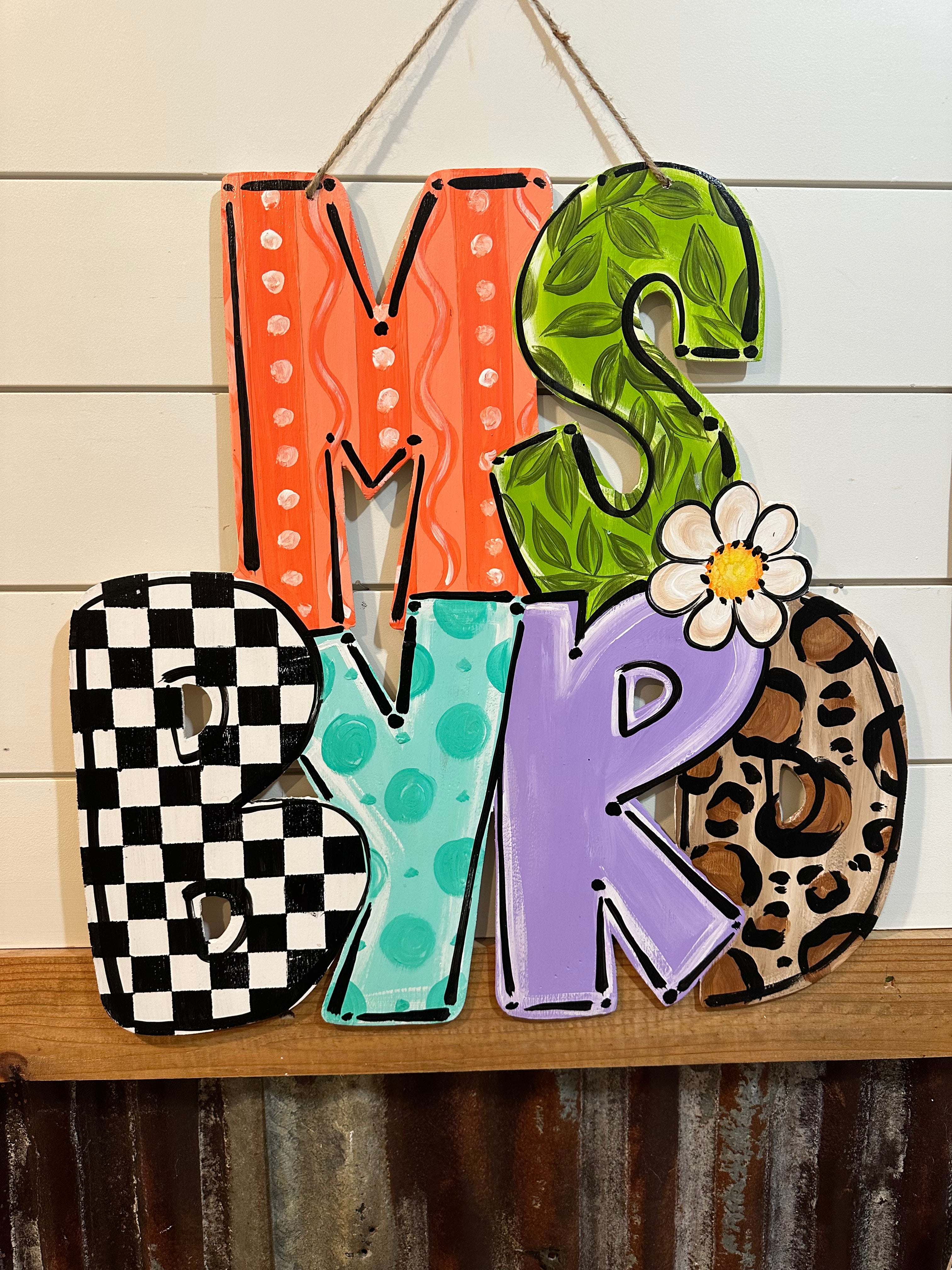 Teacher Name Door Hanger
