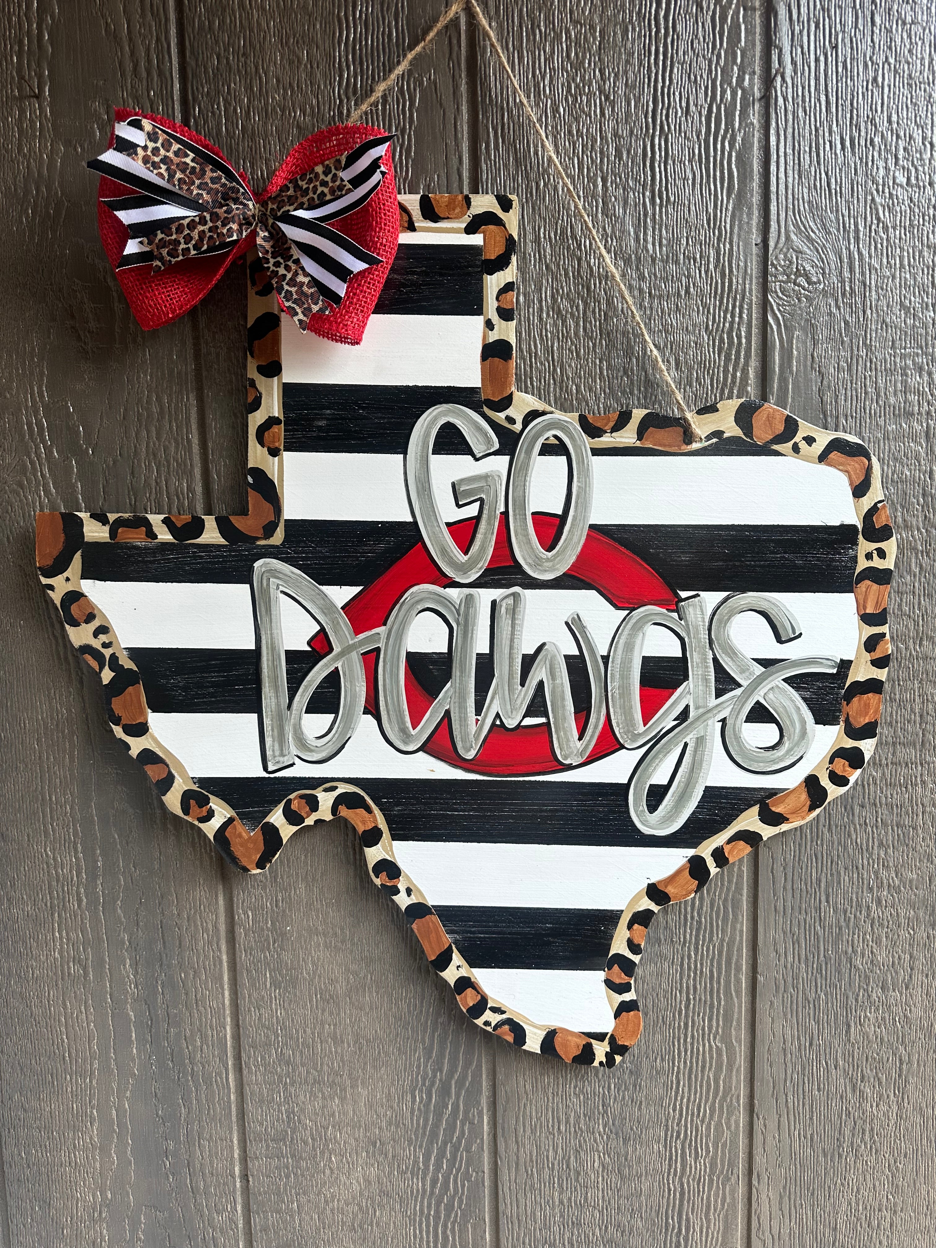 TX School Spirit Door hanger