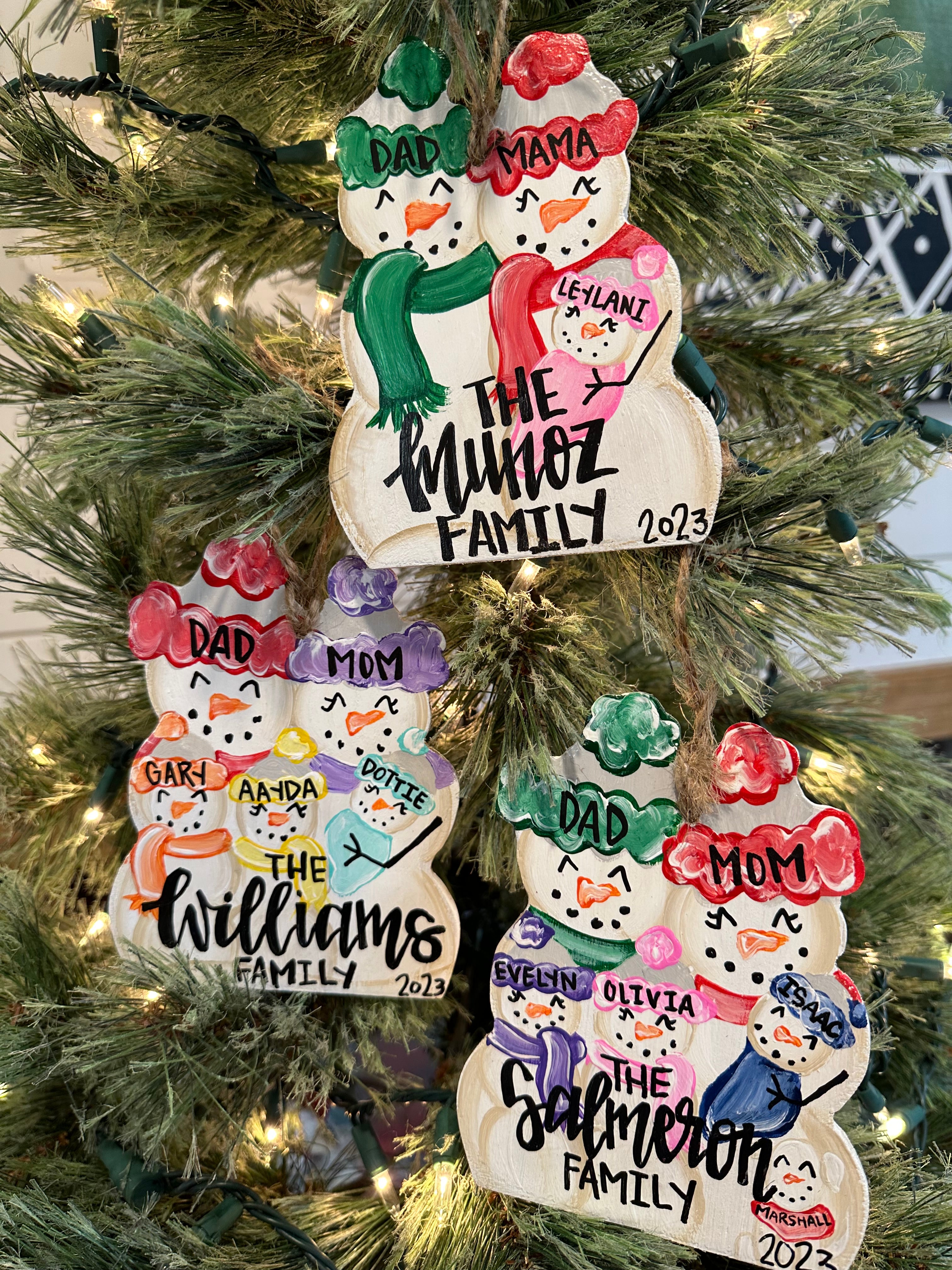 SnowFam Christmas Ornament