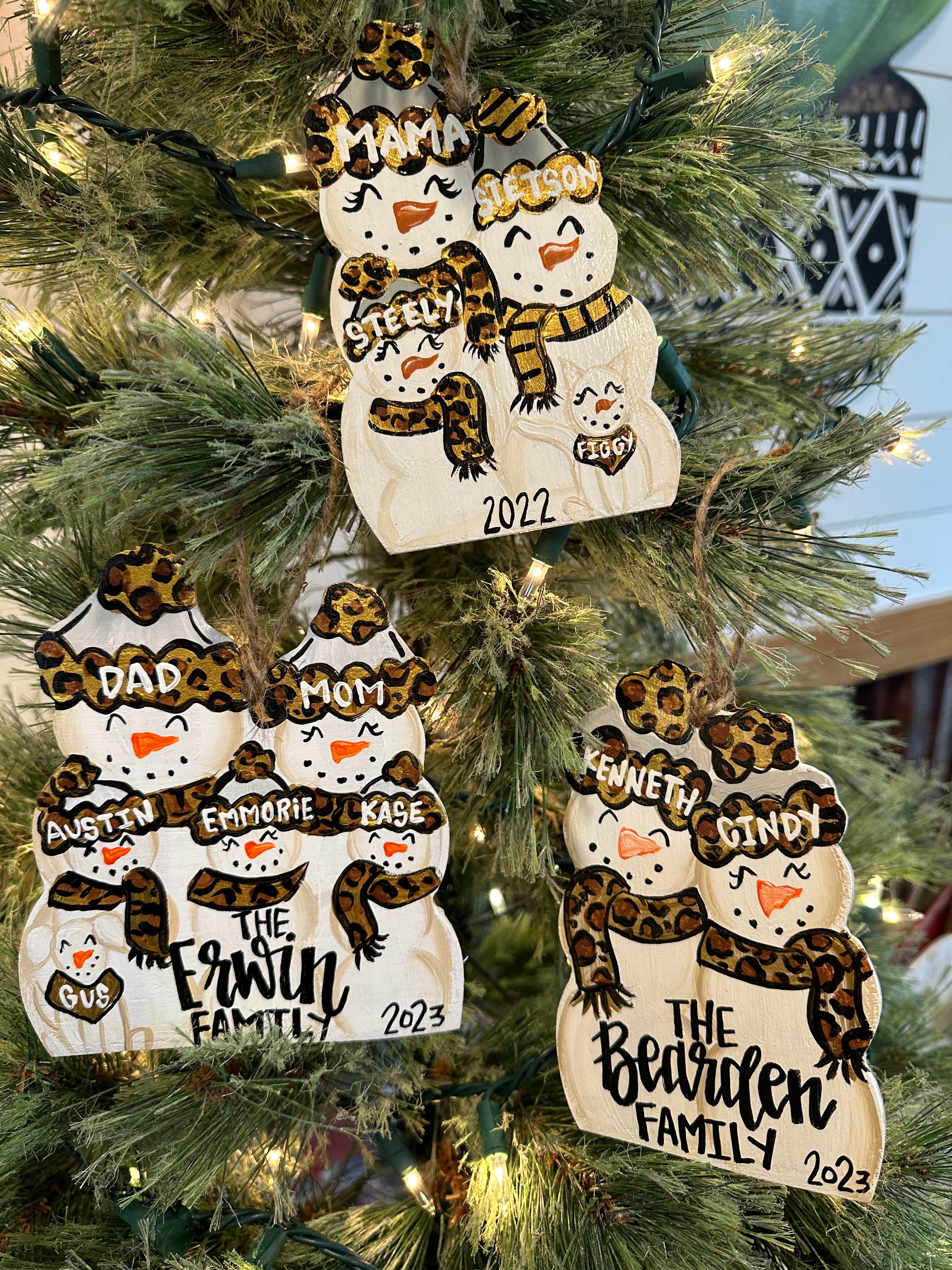 SnowFam Christmas Ornament