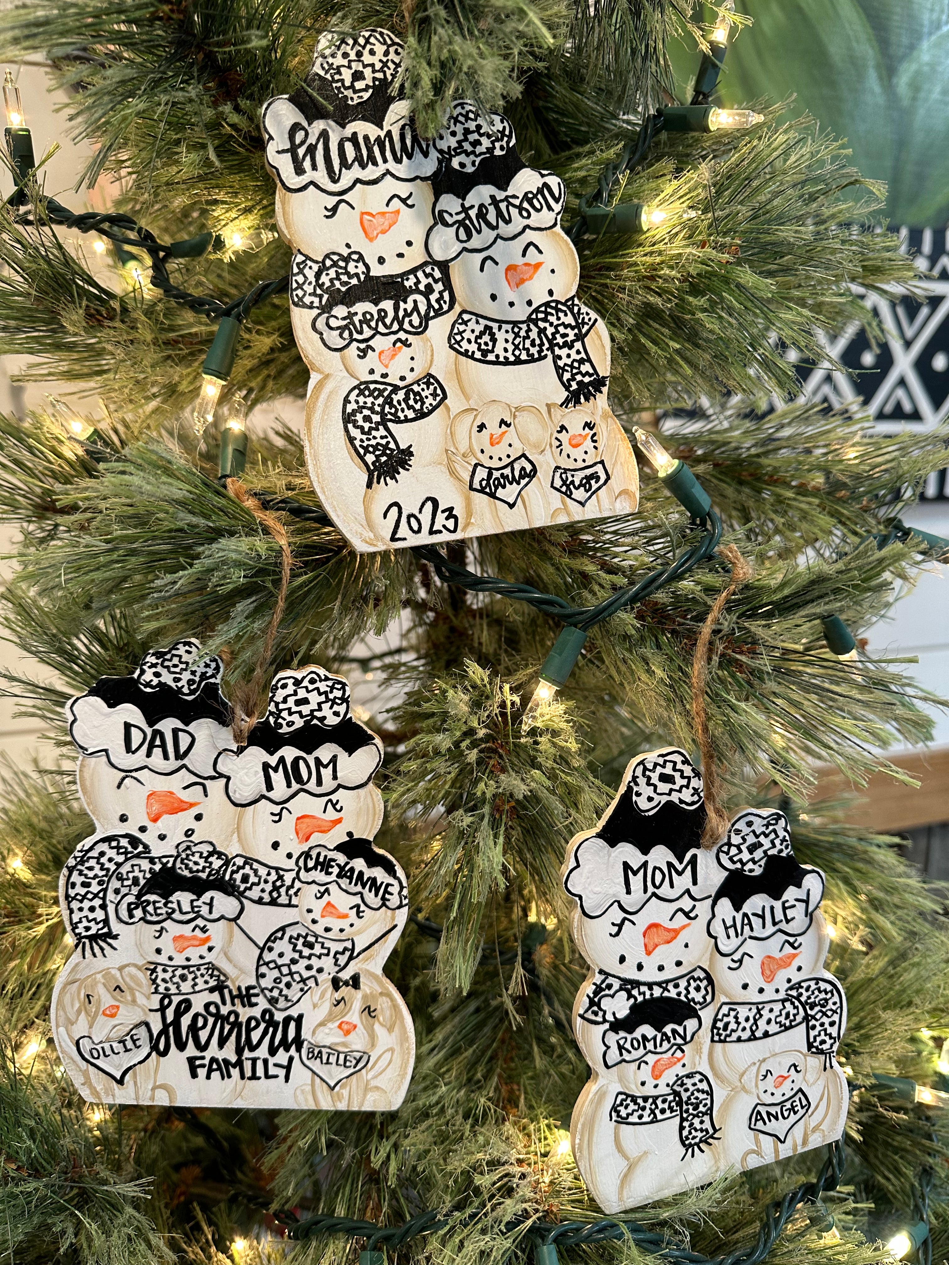 SnowFam Christmas Ornament
