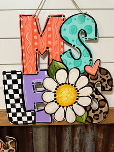 Teacher Name Door Hanger