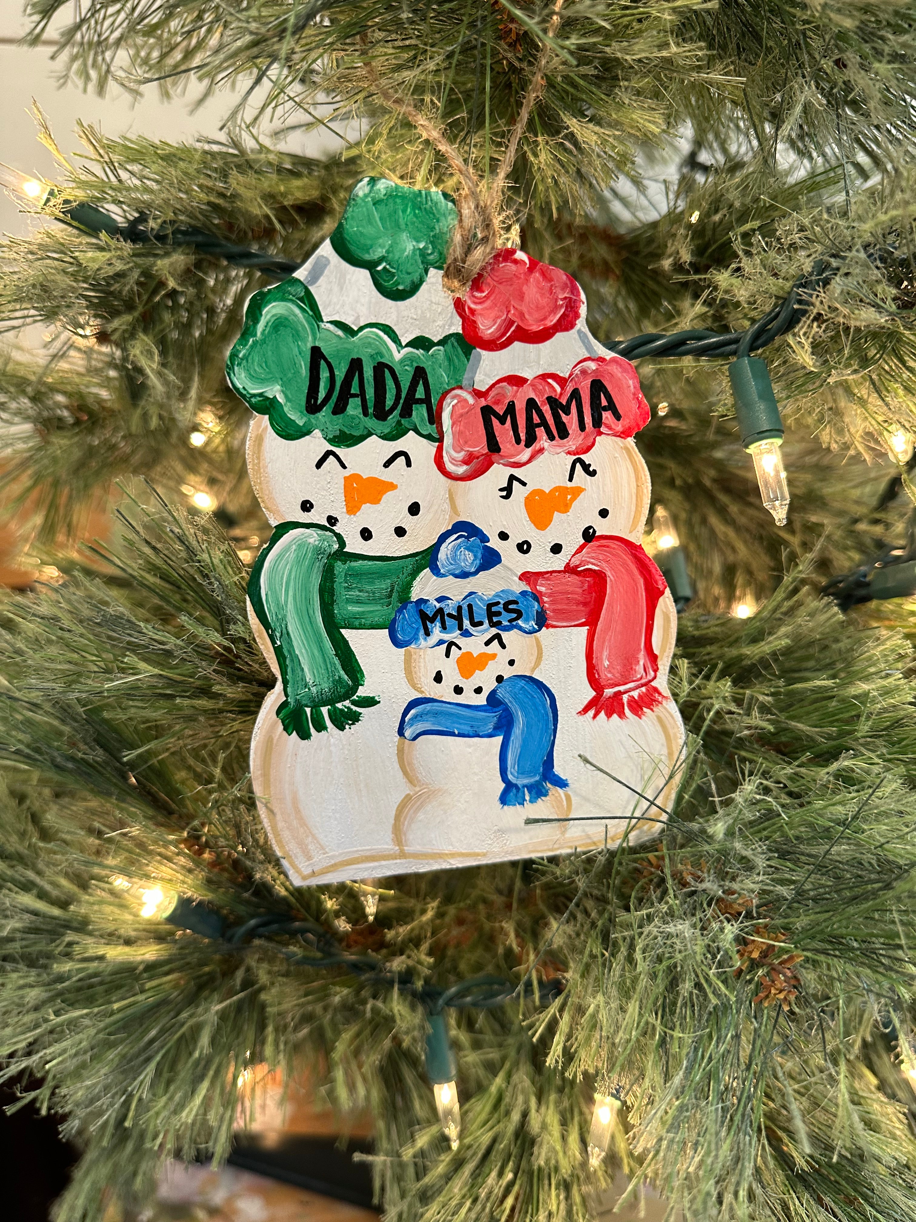 SnowFam Christmas Ornament