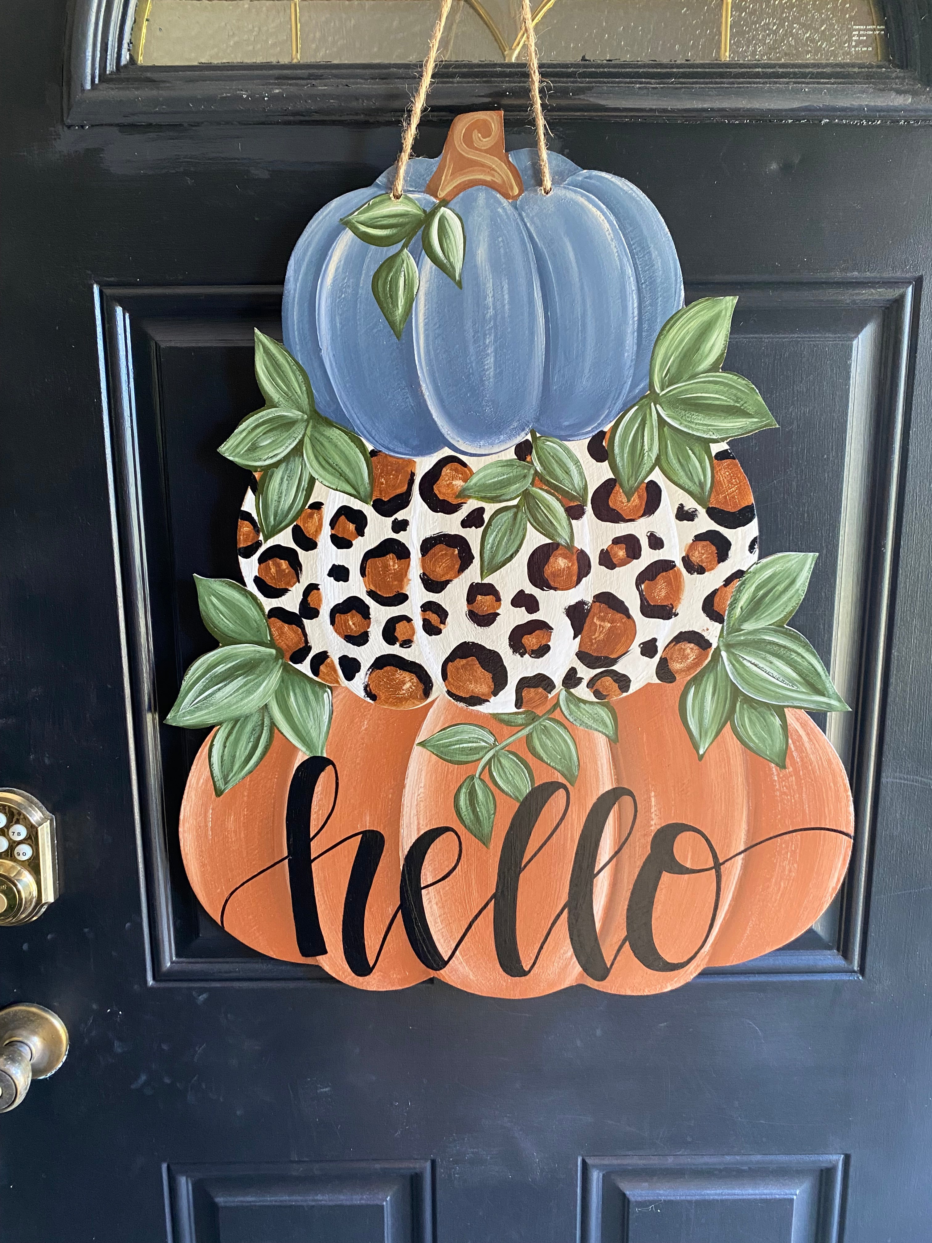 Leopard Fall Pumpkin Stack