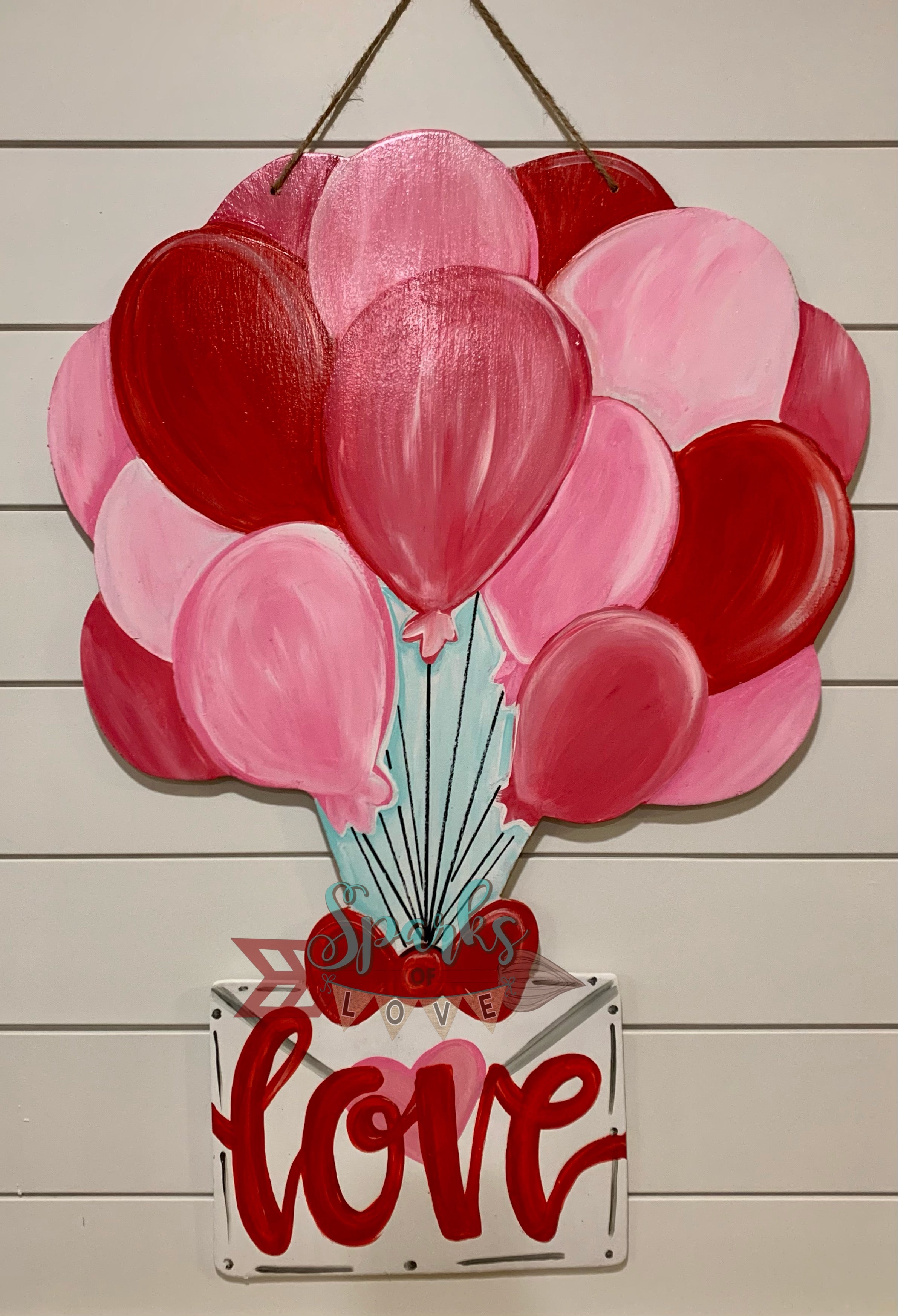 Valentine Balloons Door Hanger