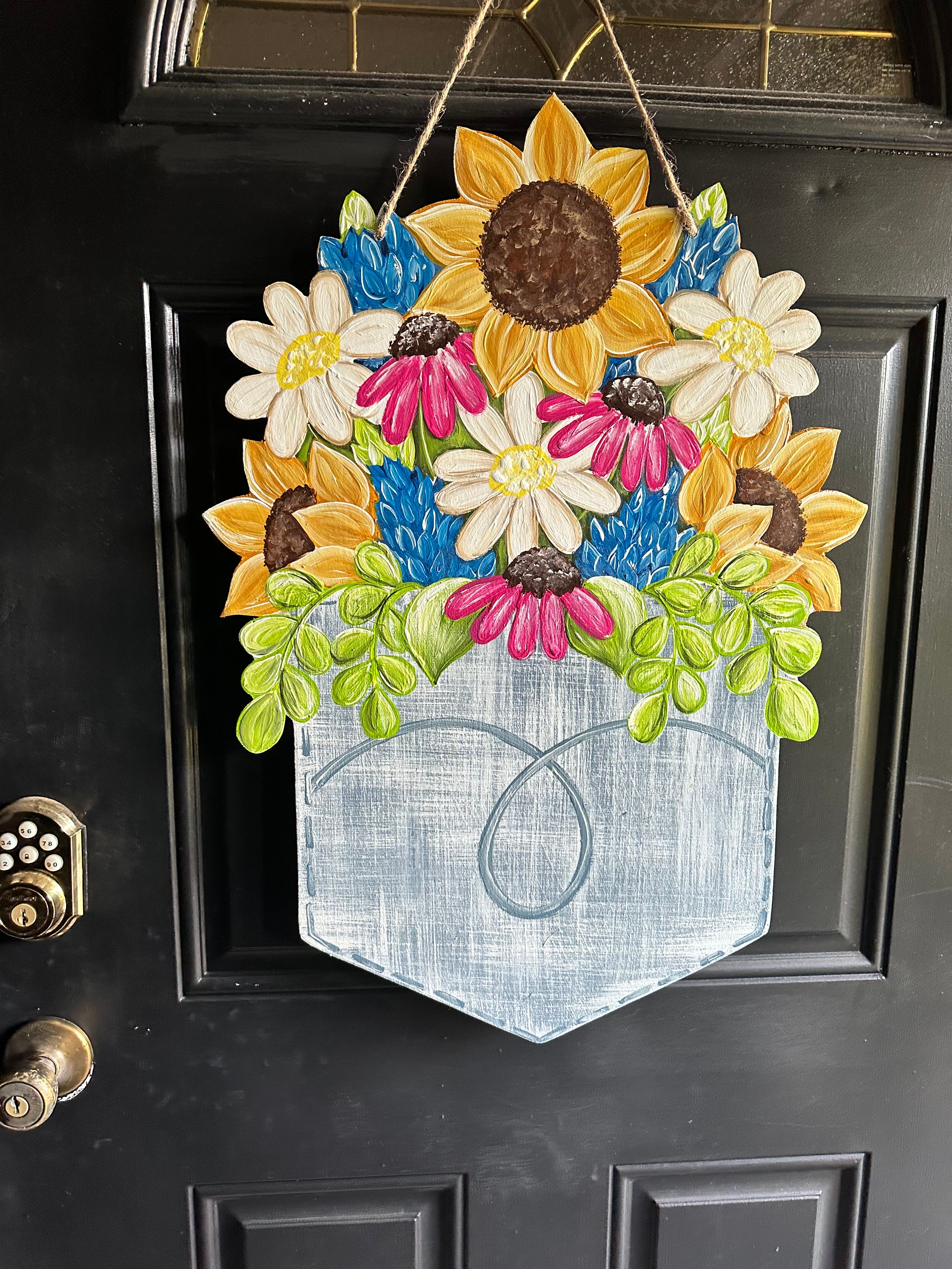 Floral Pocket Door Hanger