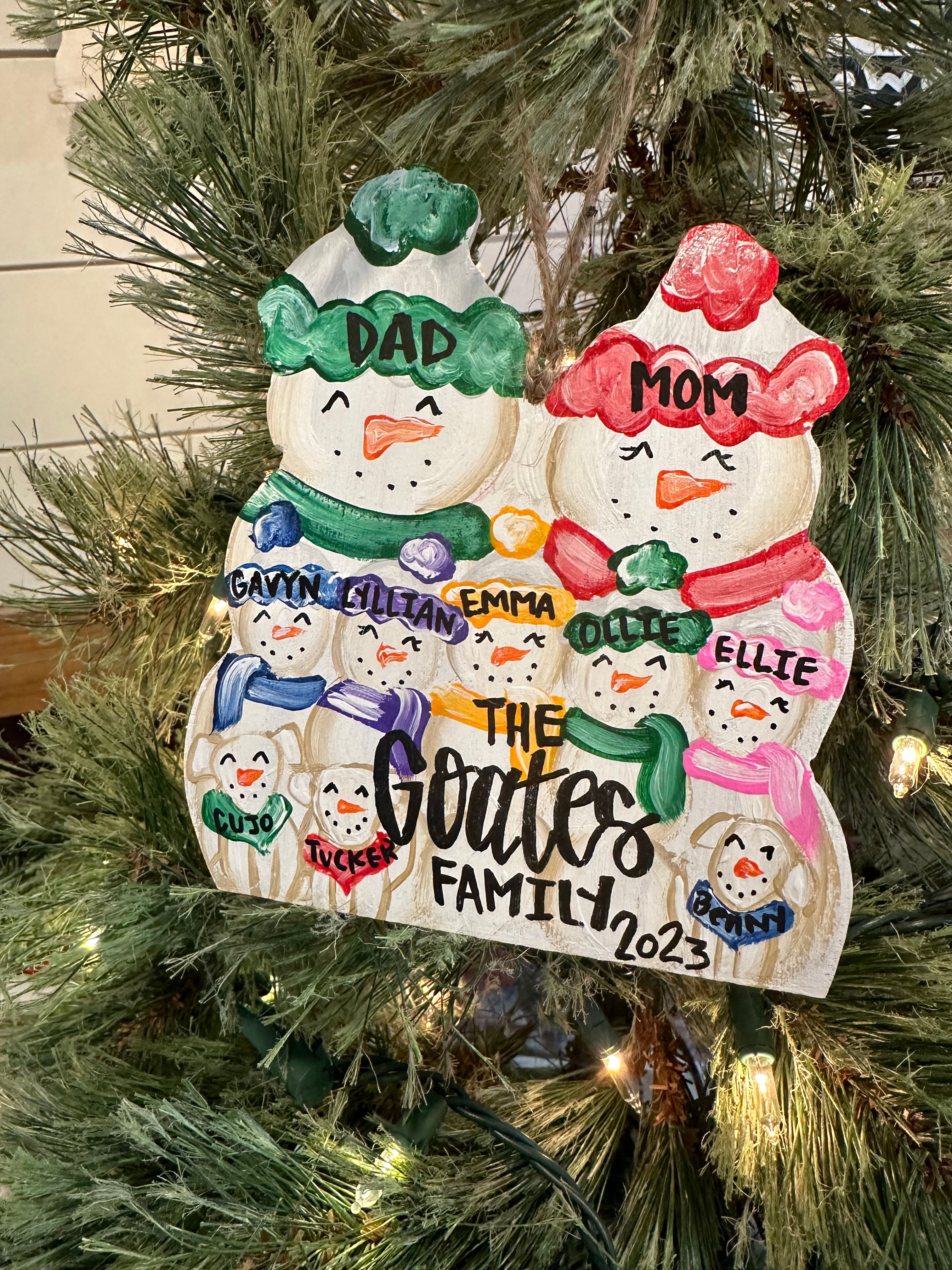 SnowFam Christmas Ornament