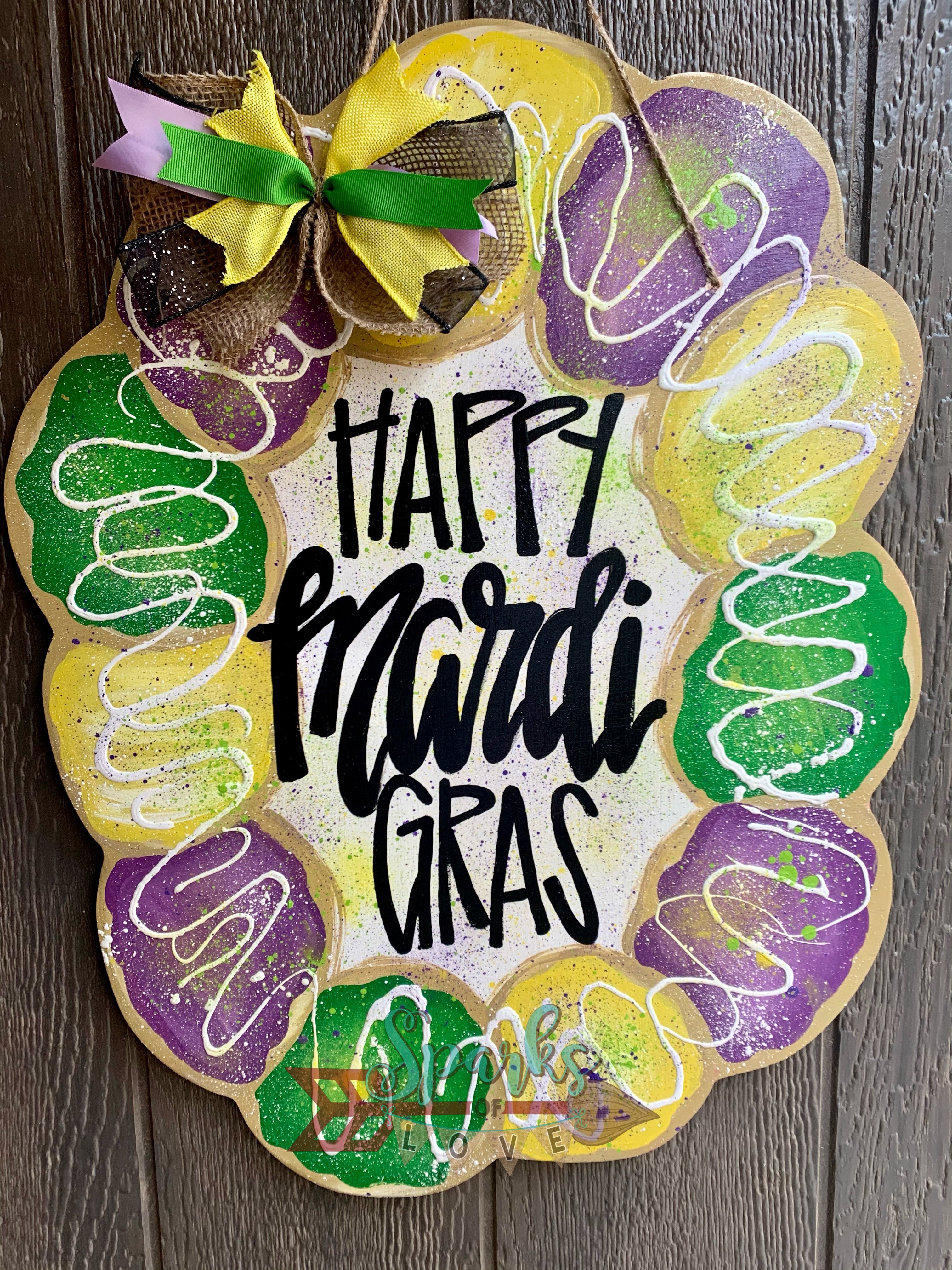 King Cake Door Hanger