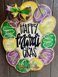 King Cake Door Hanger