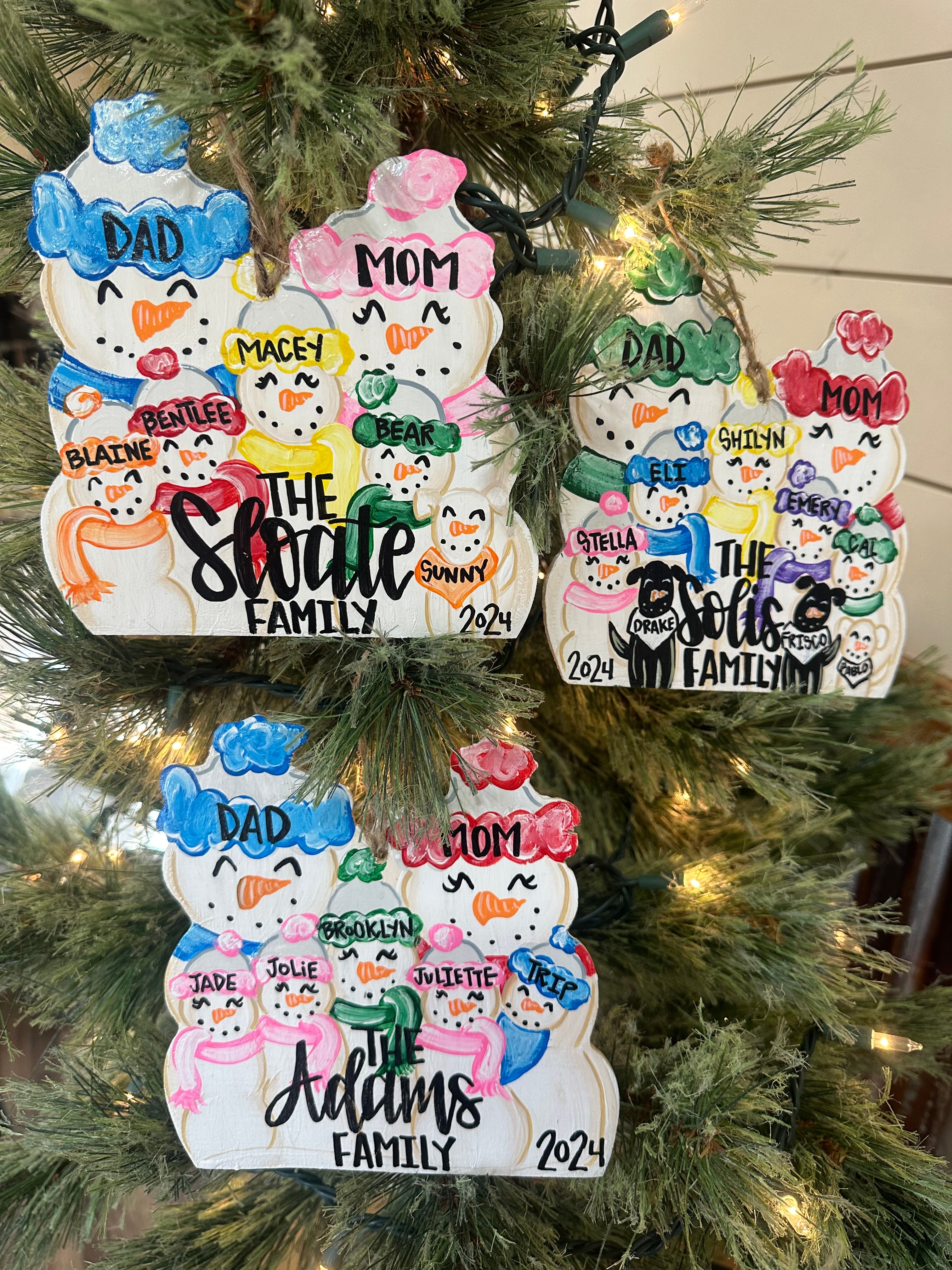 SnowFam Christmas Ornament