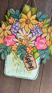 Floral Jar Door Hanger