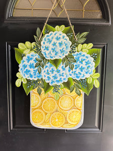 Hydrangeas&Lemons Door Hanger