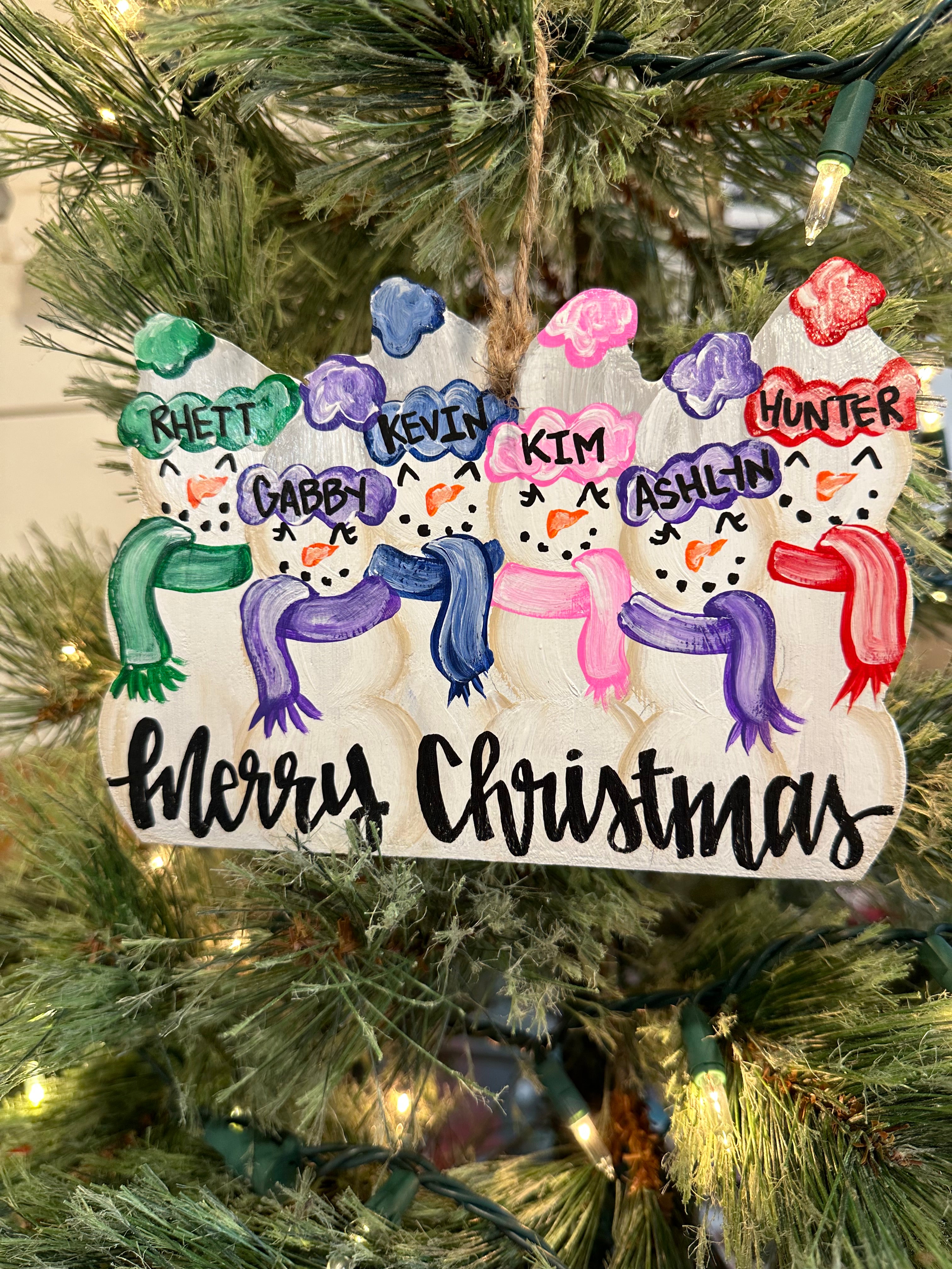 SnowFam Christmas Ornament