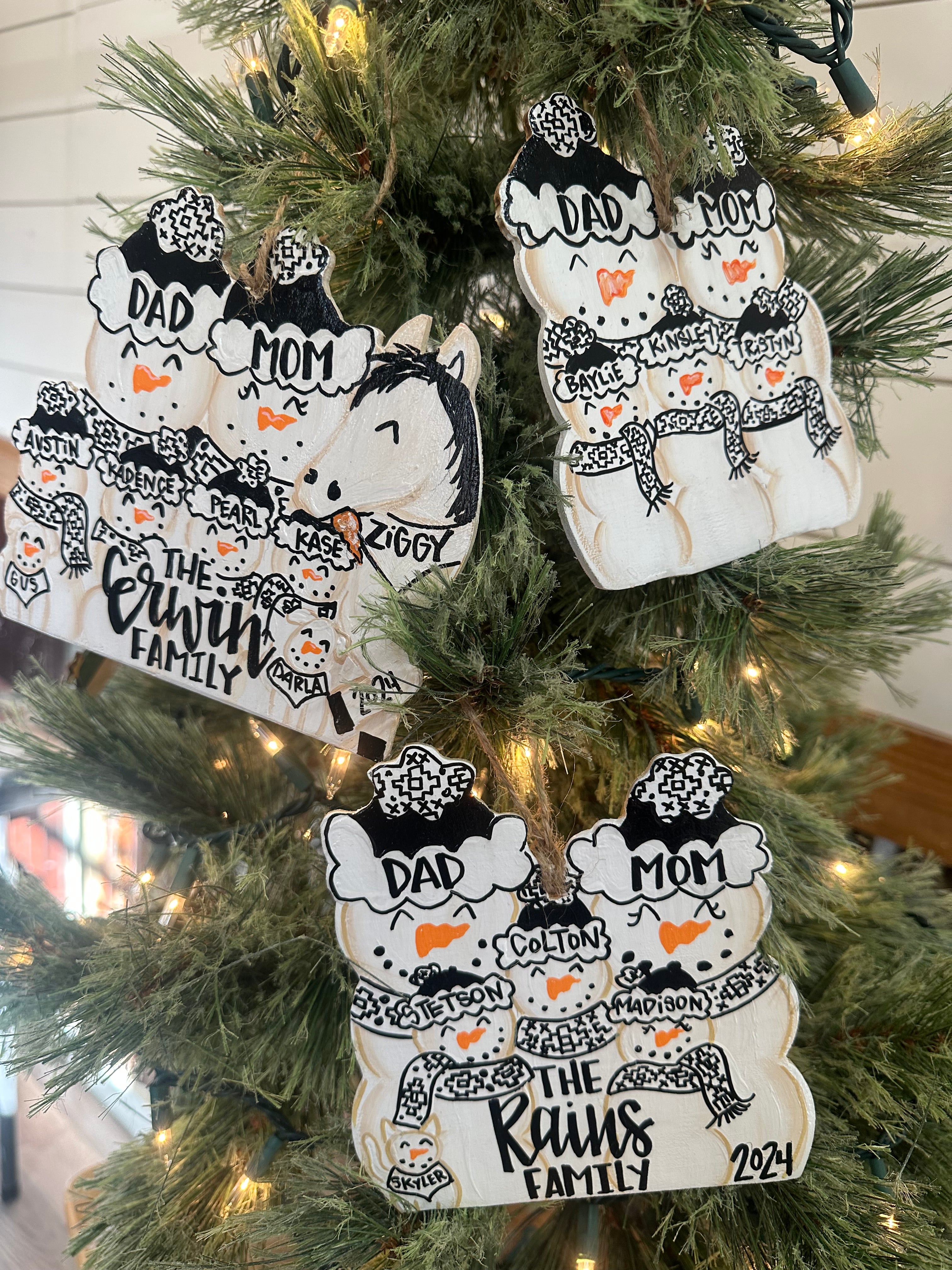 SnowFam Christmas Ornament