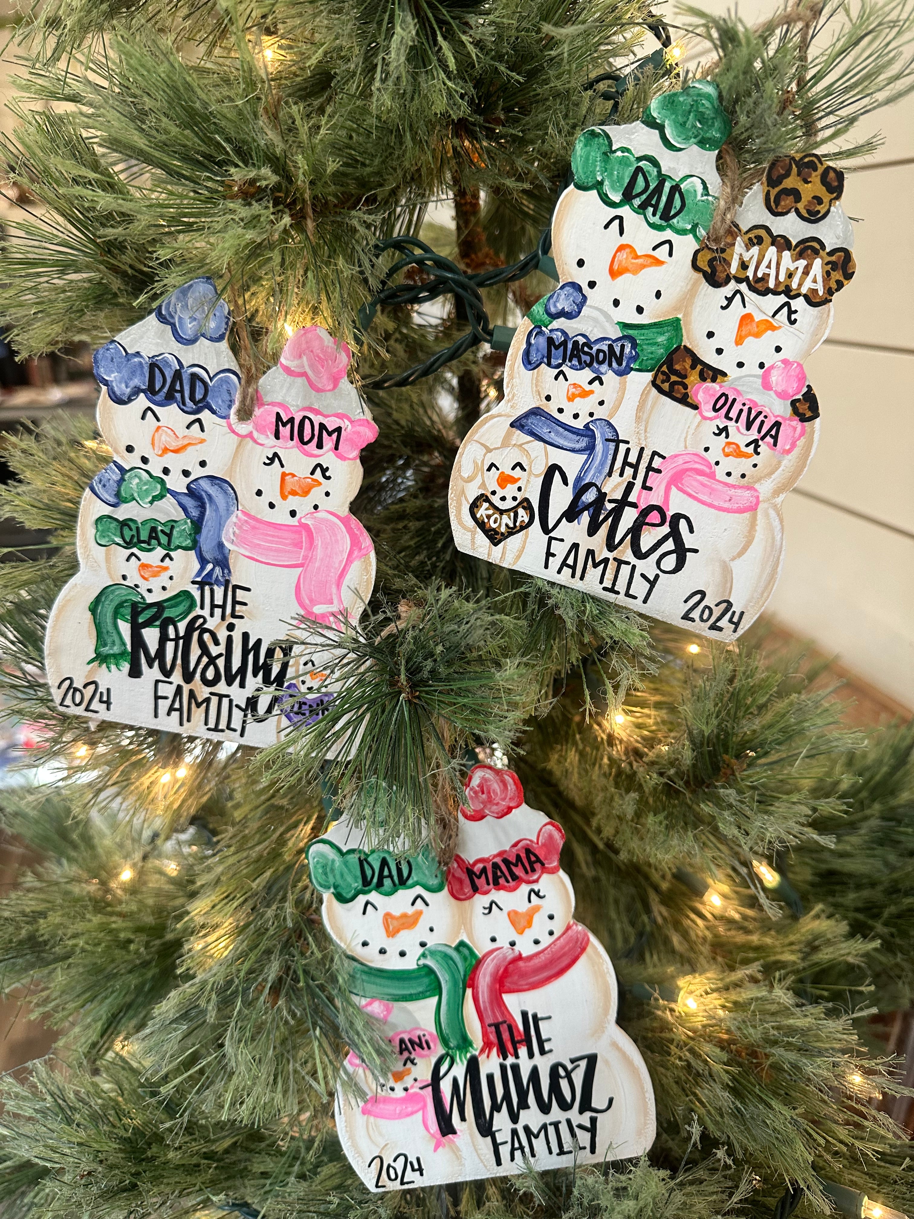 SnowFam Christmas Ornament