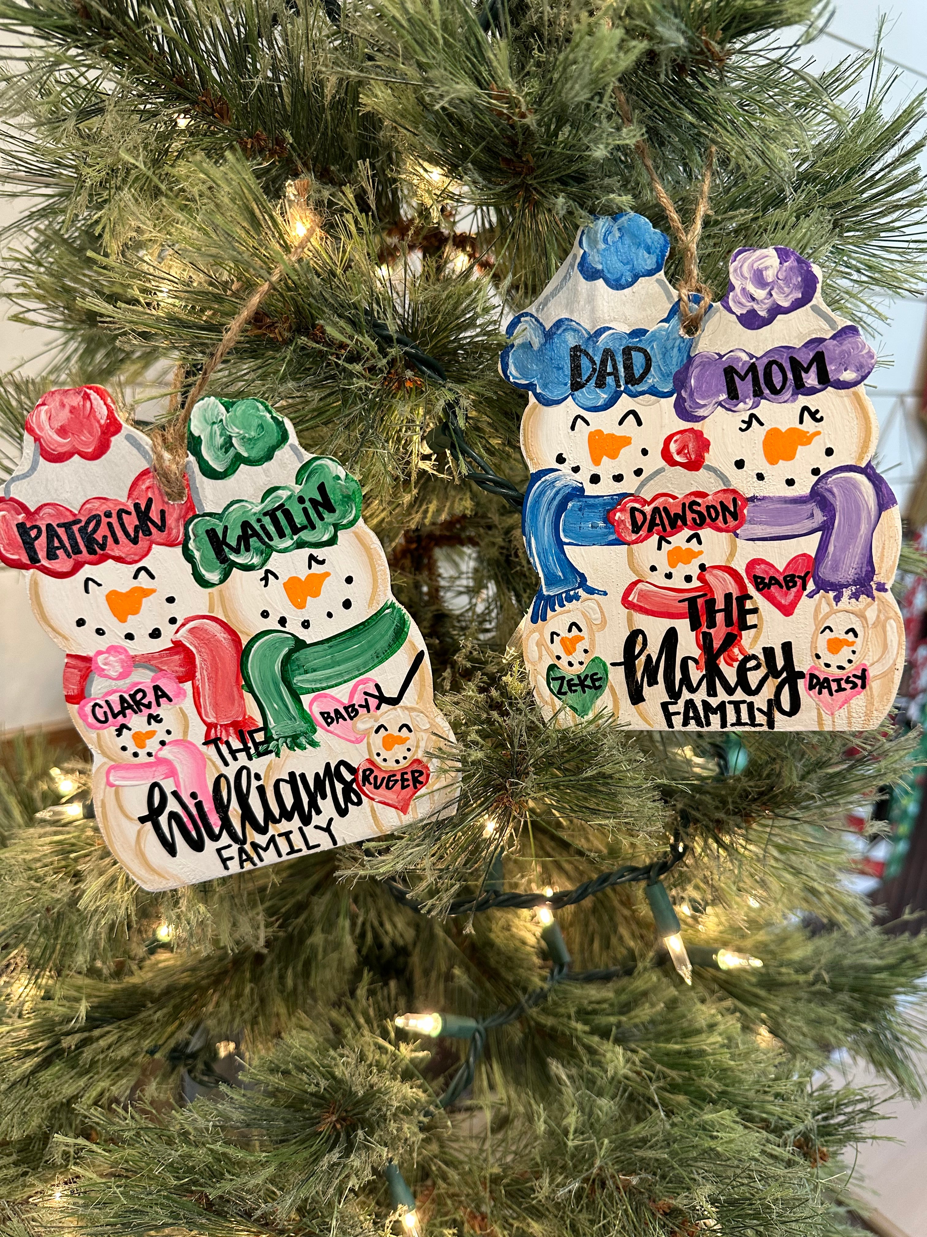 SnowFam Christmas Ornament