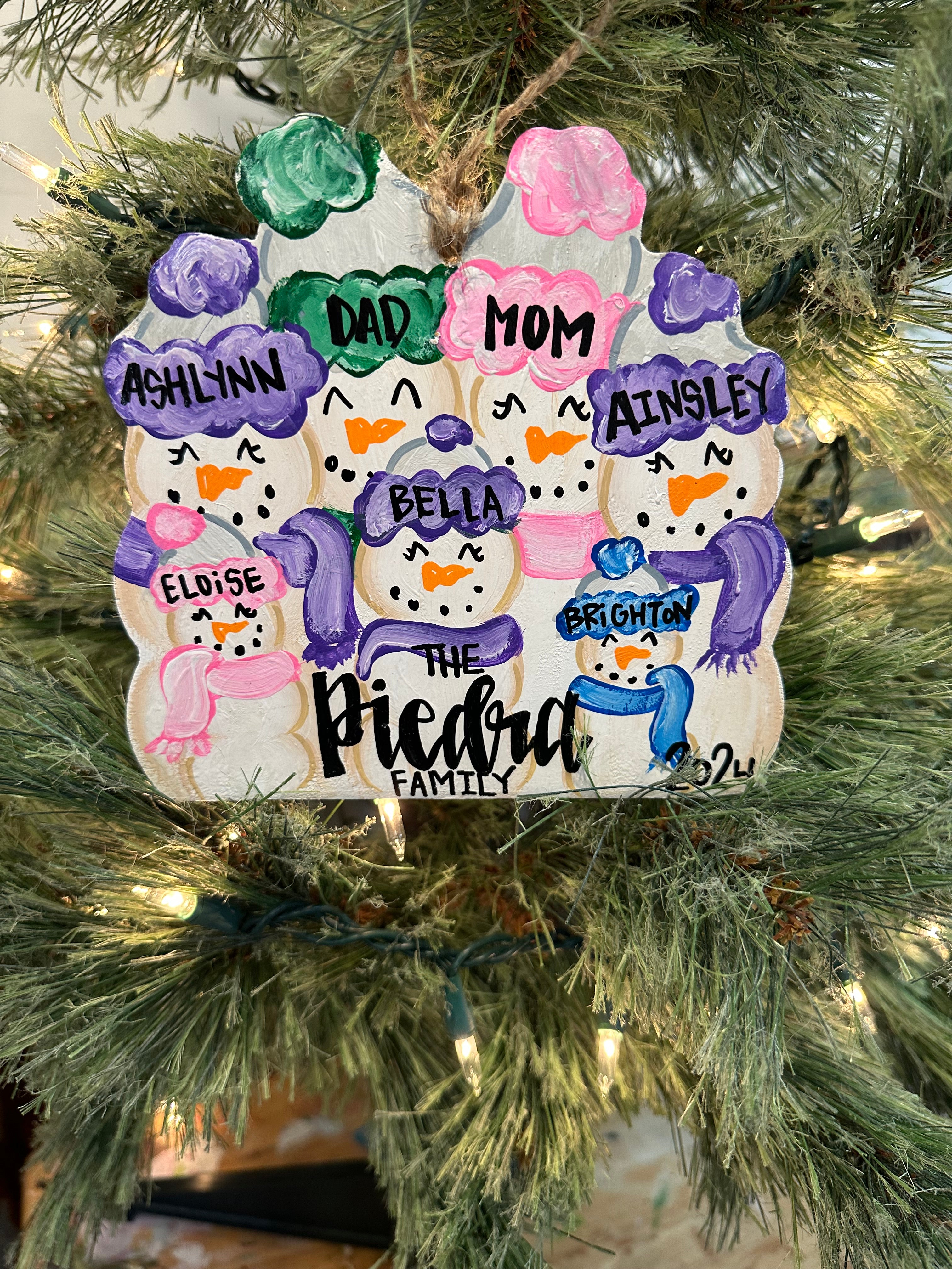 SnowFam Christmas Ornament
