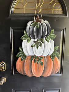 Halloween Pumpkin Stack Door Hanger