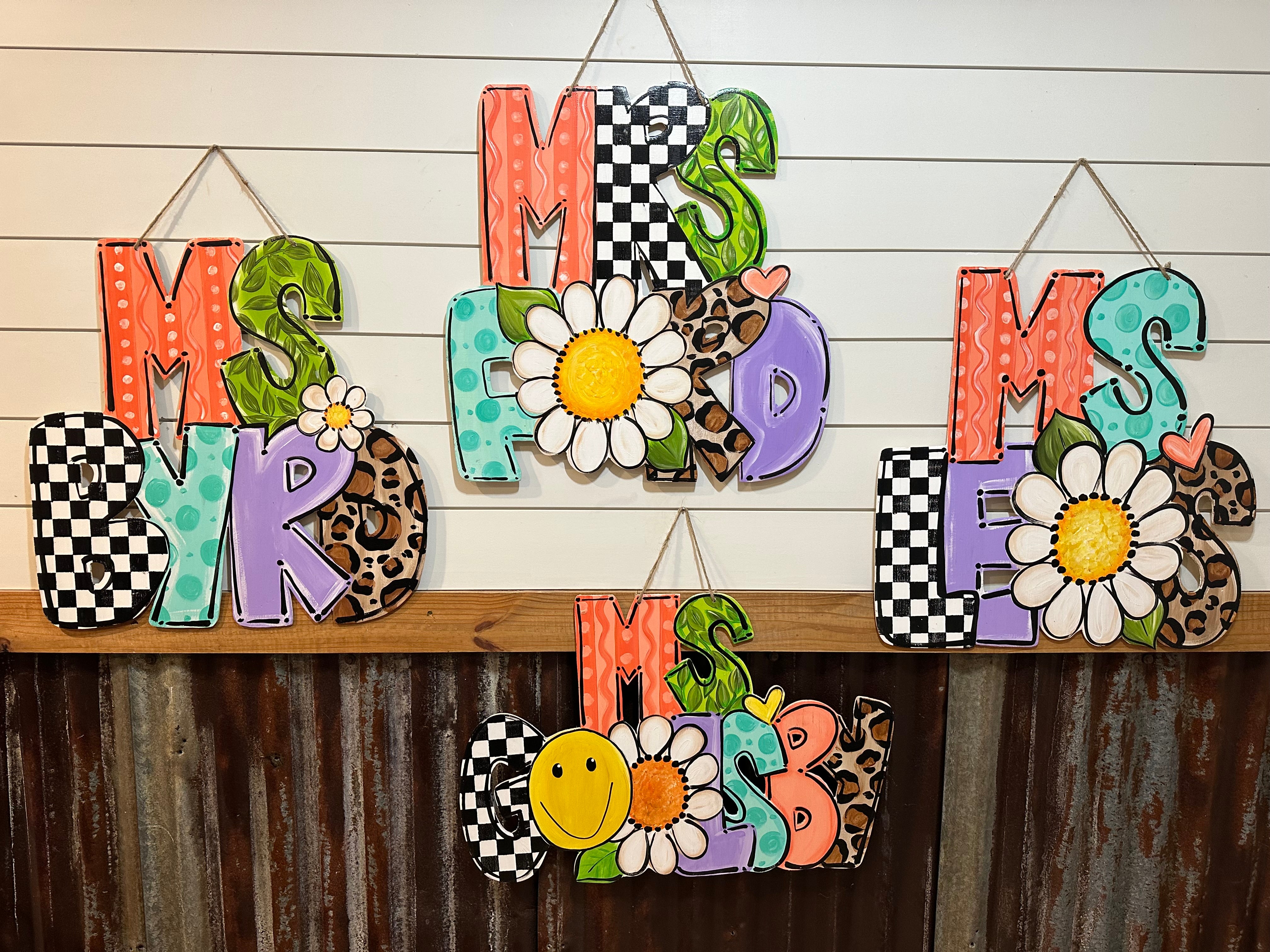 Teacher Name Door Hanger