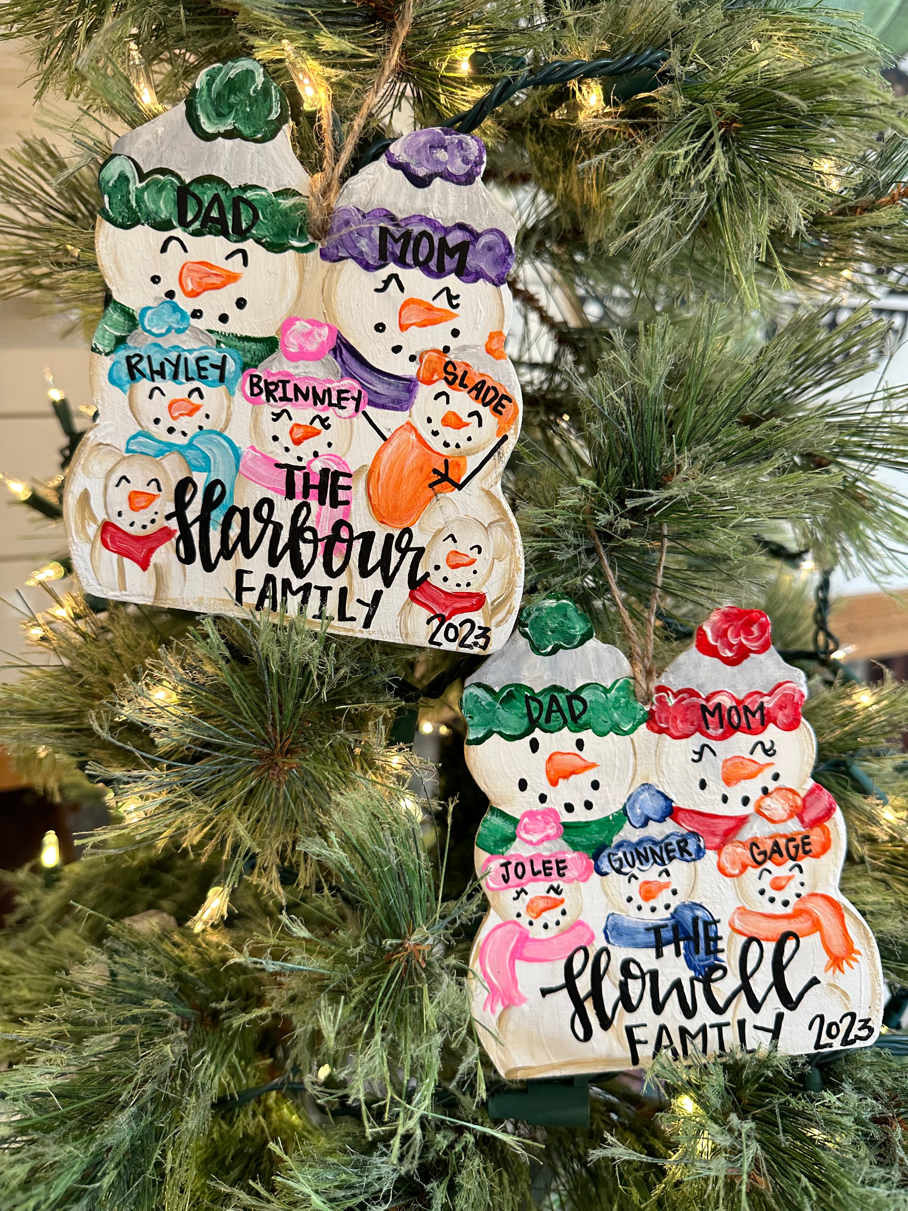 SnowFam Christmas Ornament