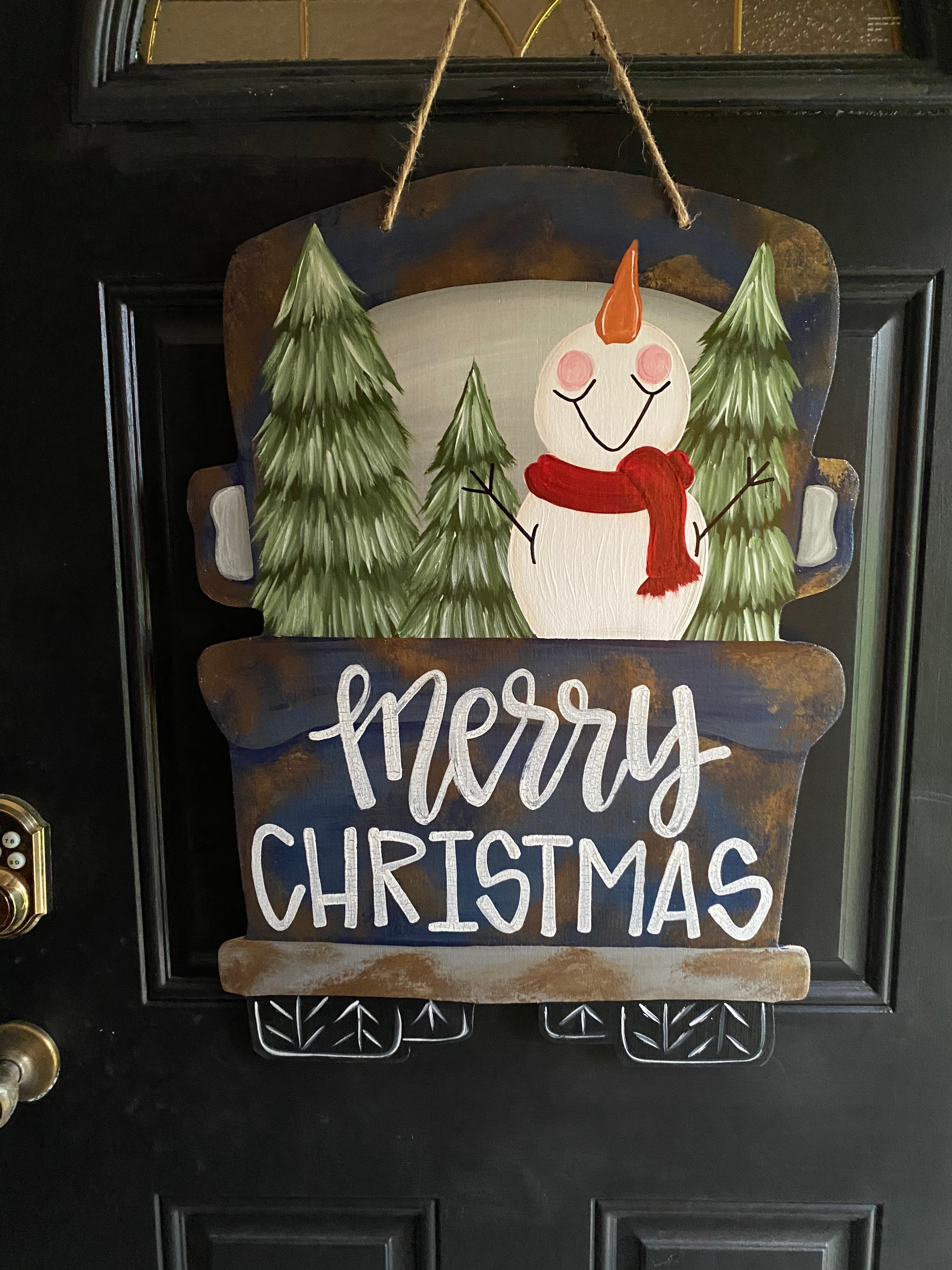 Christmas Truck Door Hanger