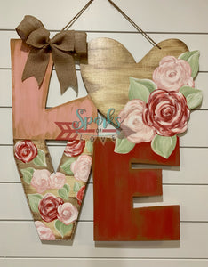 Valentine LOVE Door Hanger