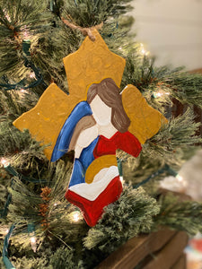 Nativity Cross Ornament