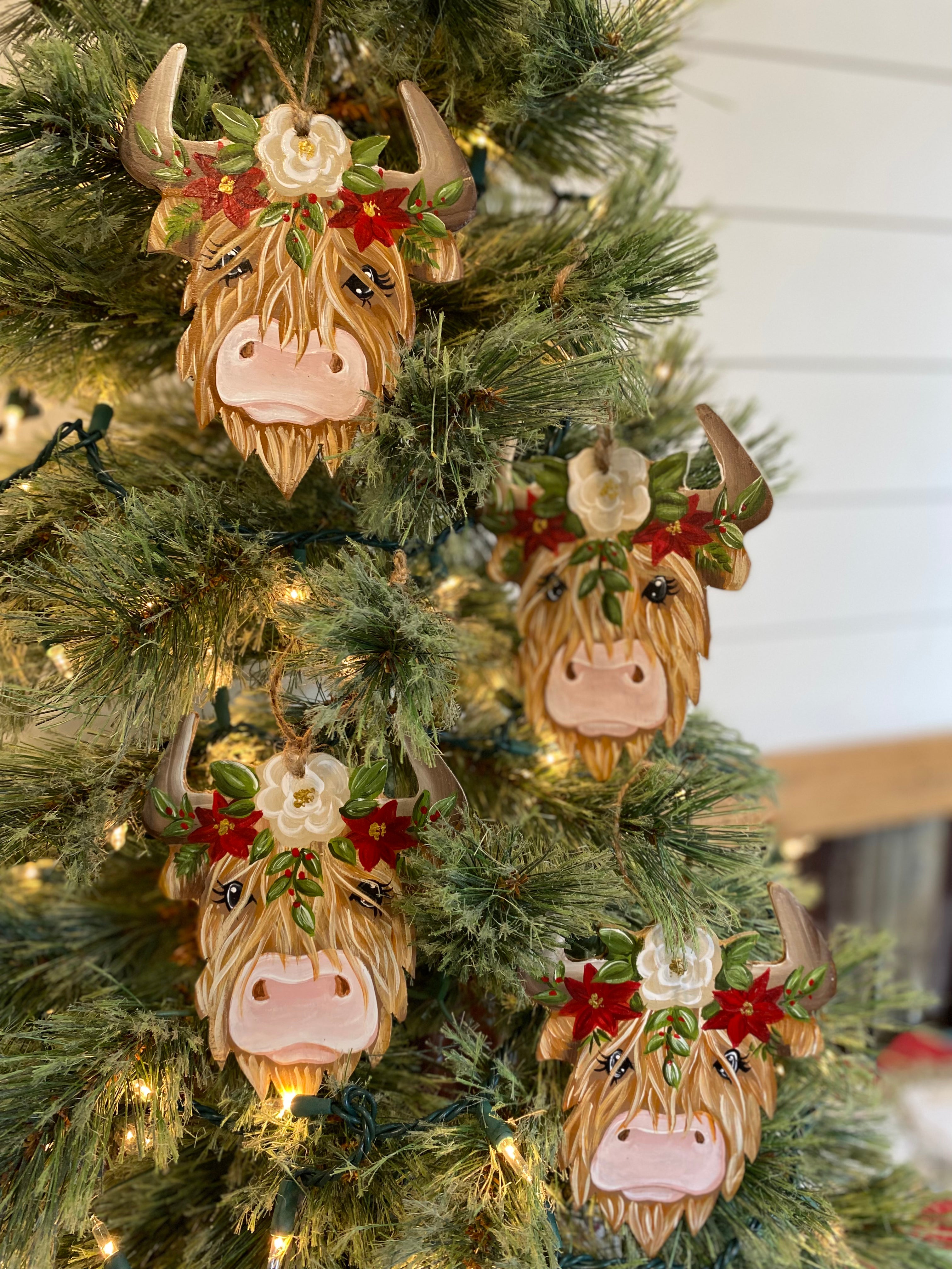 Highland Cow Christmas Ornament – Sparks Of Love