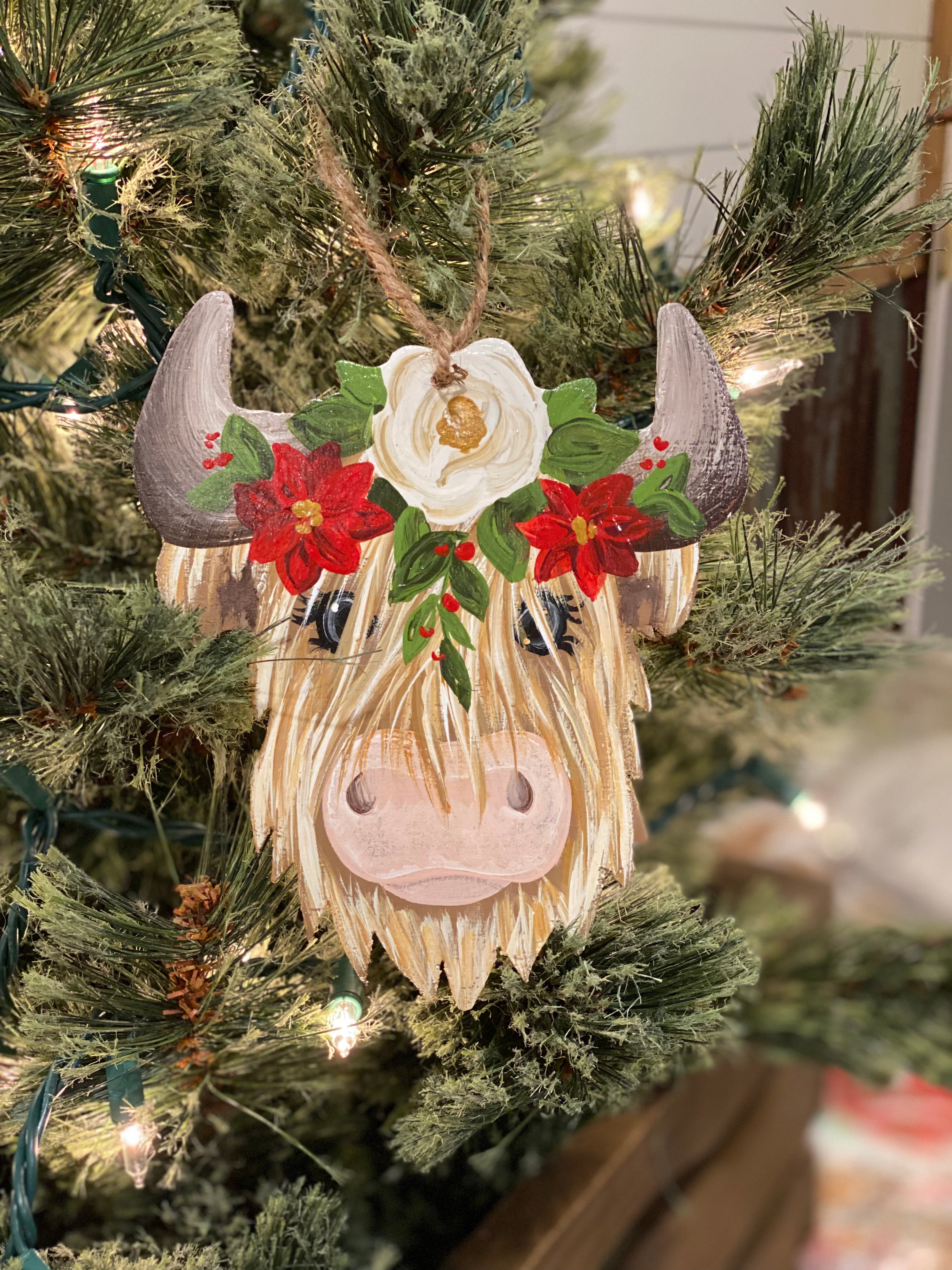 Highland Cow Christmas Ornament – Sparks Of Love