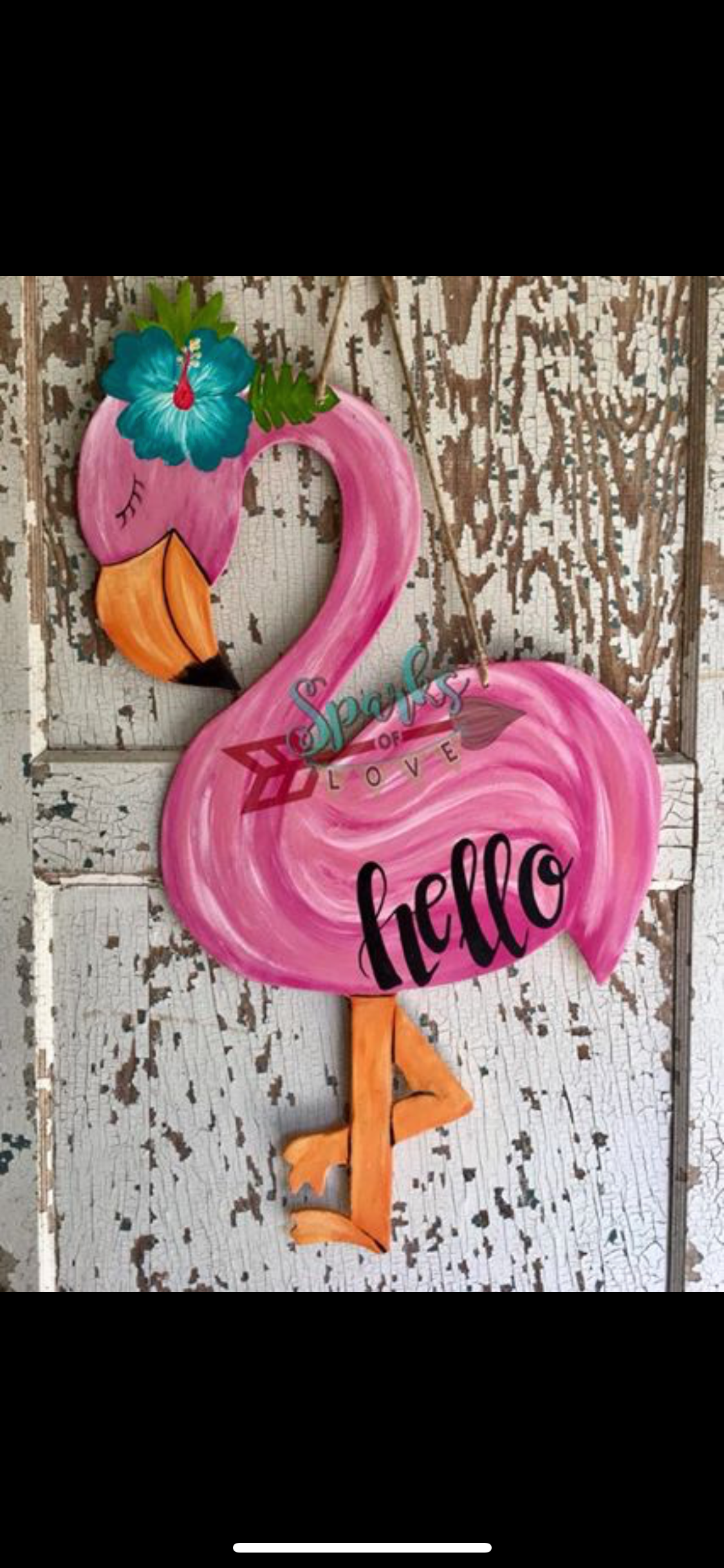 Flamingo Door Hanger